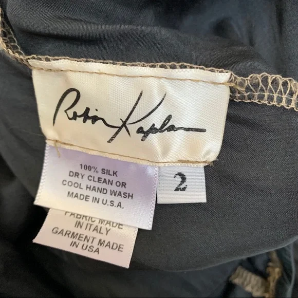 ✖️SOLD✖️Robin Kaplan 100% Silk Boho Tiered Skirt - Picture 9 of 9